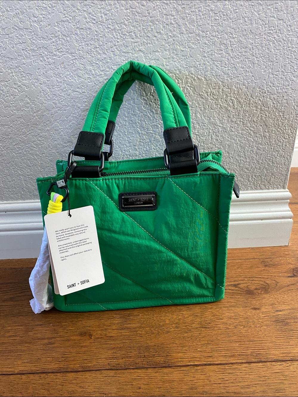 Saint + Sofia Mini Penny Tote Bag - Green